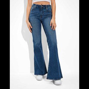 American Eagle NE(x)T Level Festival Flare Jean in Cloudy Blue